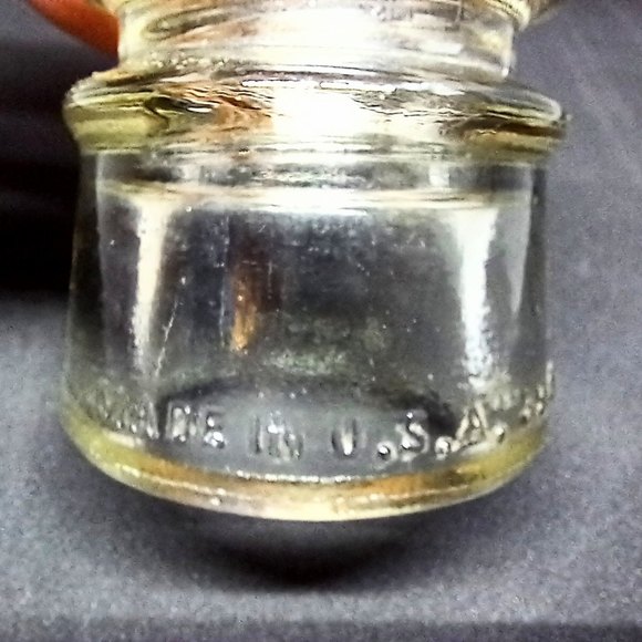 Armstrong No 3 Glass Insulator - Clear Glass - Small - Vintage - Picture 4 of 6